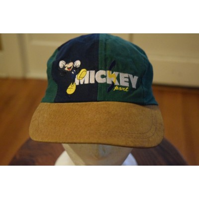 Vintage 1990s Mickey Mouse "Mickey Sport" Embroidered Cap Hat with Leather Bill  eb-50183160
